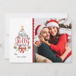 Carte de vœux de Noël Holy Jolly Christmas