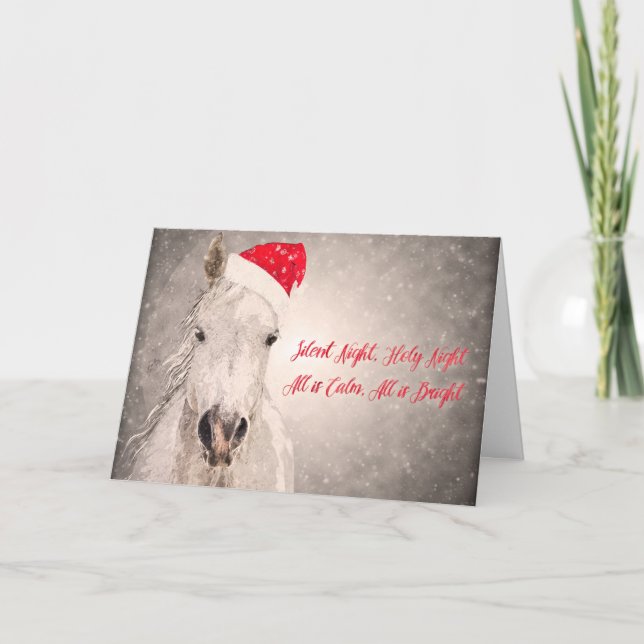 Carte de voeux de Noël Horse (Devant)