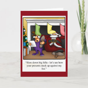 Carte de voeux de Noël Humour "Spectacles"