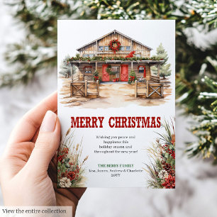 Carte de vœux de Noël imprimable sur le Far West