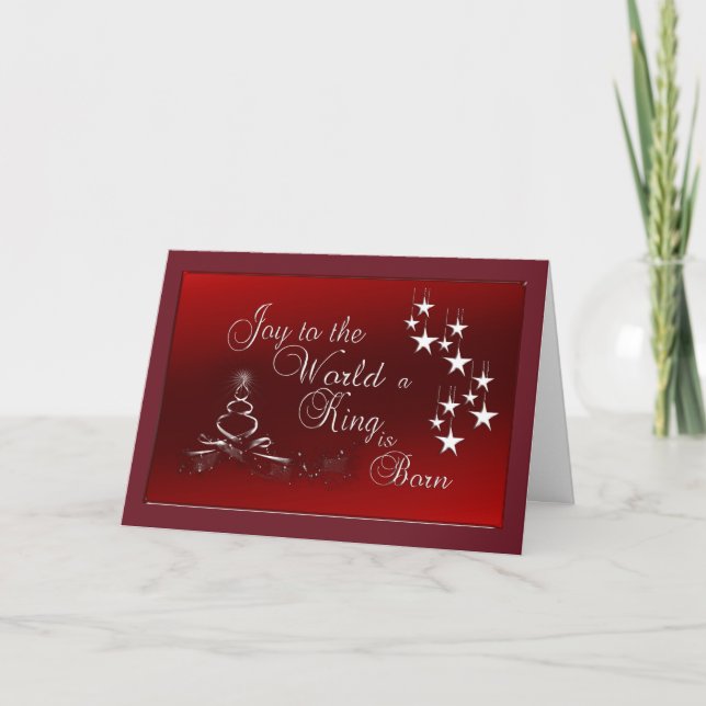 Carte de voeux de Noël/Joie au monde (Devant)