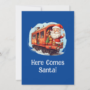 Carte de voeux de Noël Jolly Père Noël