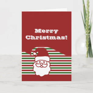 Carte de voeux de Noël Jolly Père Noël