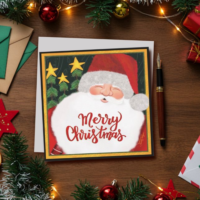 Carte de vœux de Noël Jolly Santa Christmas Inspir (Créateur téléchargé)