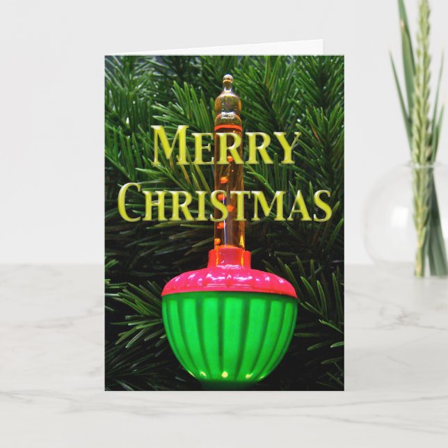 Carte de voeux de Noël Joyeux à bulle (Devant)