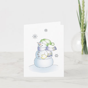 Carte de voeux de Noël Joyeux Snowman