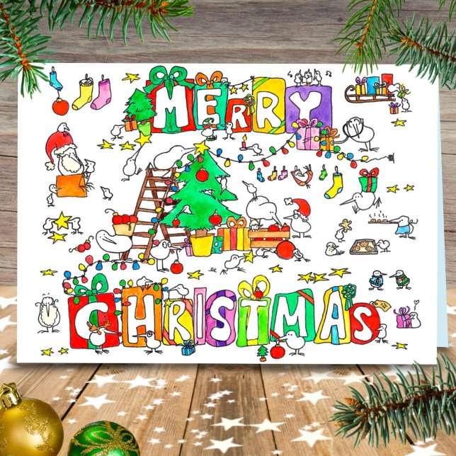 Carte de voeux de Noël Kiwi par Nicole Janes (Créateur téléchargé)