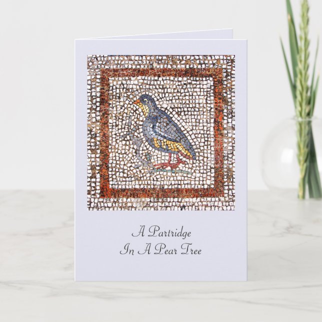 Carte de voeux de Noël Kos Bird Mosaic (Devant)