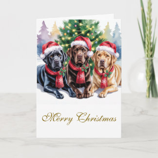 Carte de vœux de Noël Labrador