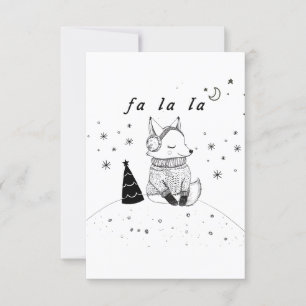 Carte de voeux de Noël Little Fox