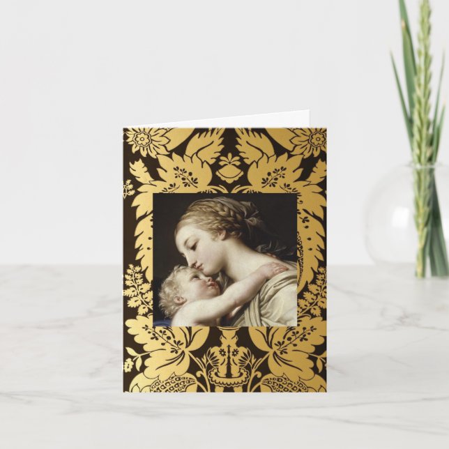 Carte de voeux de Noël Madonna et enfant (Devant)