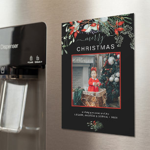 Carte de vœux de Noël magnétique avec photo botani