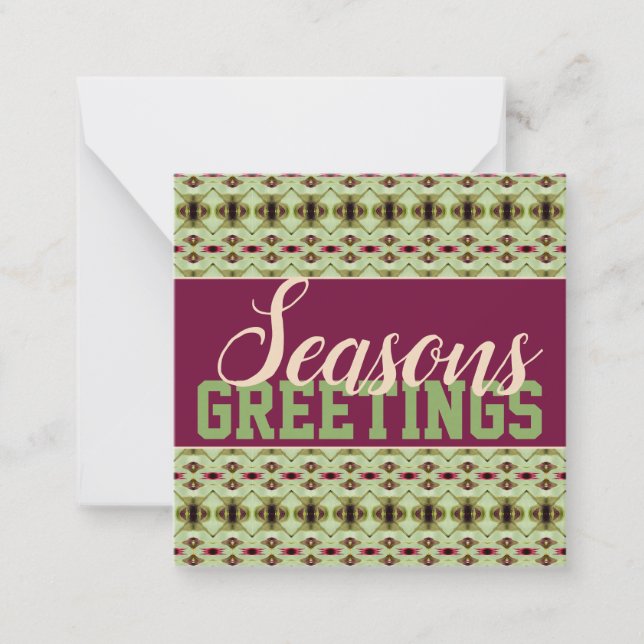 Carte de vœux de Noël Mini Seasons Greetings Sweet (Devant)