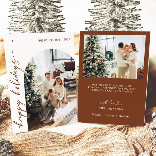 Carte de vœux de Noël moderne avec photo Joyeuses  (Créateur téléchargé)