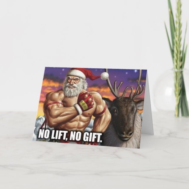 Carte de voeux de Noël - Motivation de gym (Devant)