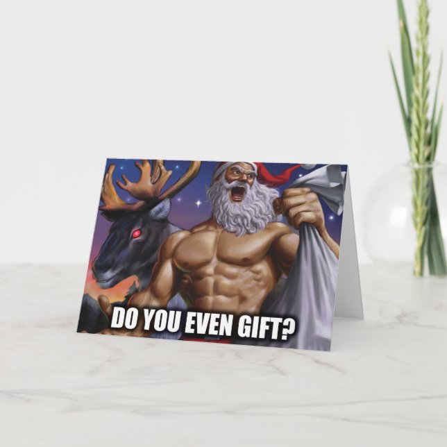 Carte de voeux de Noël - Motivation de gym (Devant)