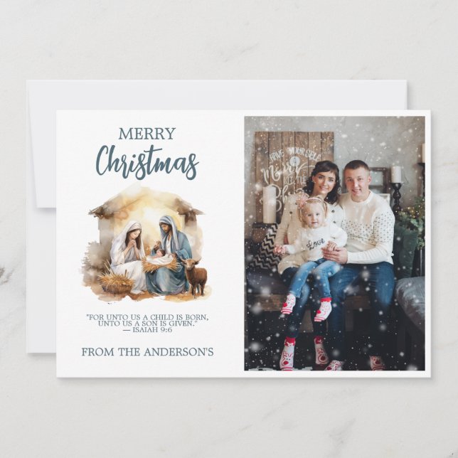 Carte de voeux de Noël - Nativité (Devant)