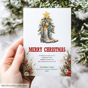 Carte de vœux de Noël occidentale traditionnelle