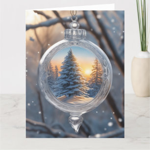 Carte de voeux de Noël Ornament Crystal