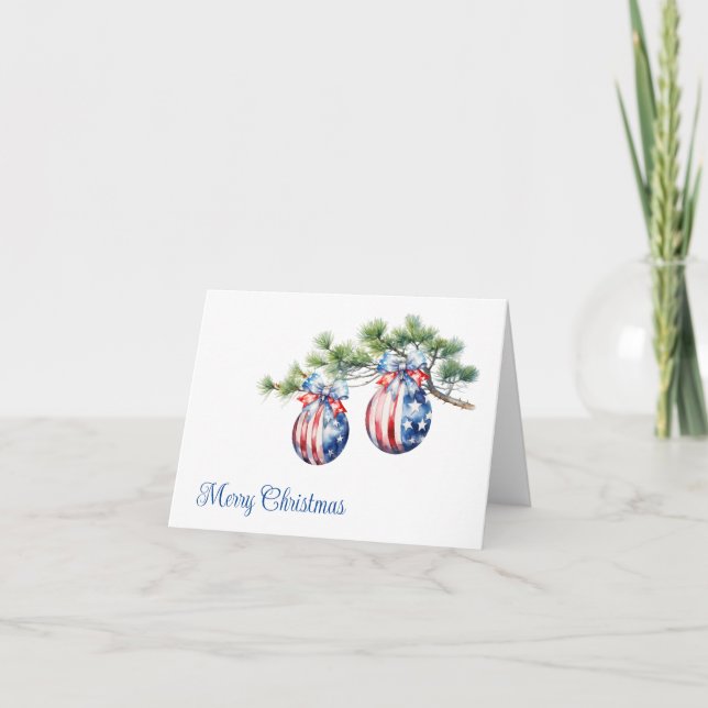 Carte de voeux de Noël patriotique (Devant)