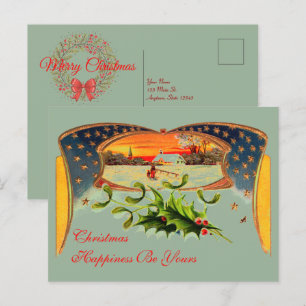 Carte de voeux de Noël patriotique WWI