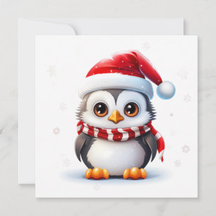 Carte de voeux de Noël Penguin