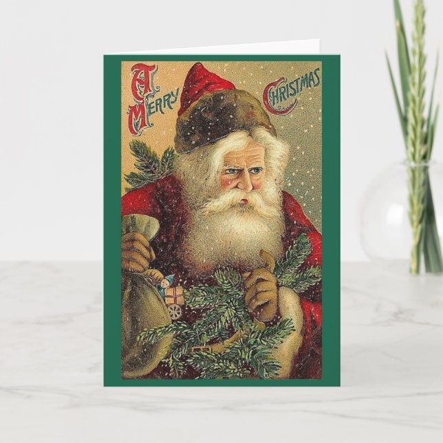 Carte de voeux de Noël Père Noël de Victoria (Devant)
