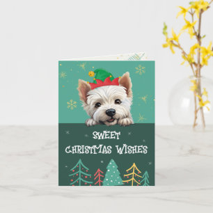 Carte de voeux de Noël personnalisable White Terri