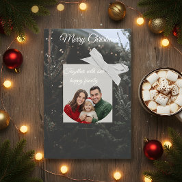 Carte de vœux de Noël personnalisée élégante avec 