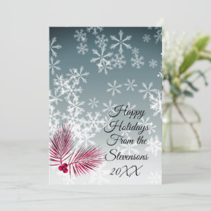 Carte de voeux de Noël personnalisée pour flocon d