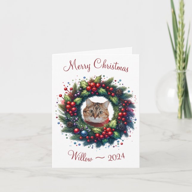 Carte de voeux de Noël personnalisée pour les féli (Devant)