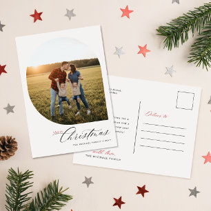 Carte de vœux de Noël photo d'arc élégant