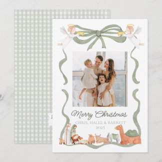 Carte de vœux de Noël photo de la Nativité chrétie