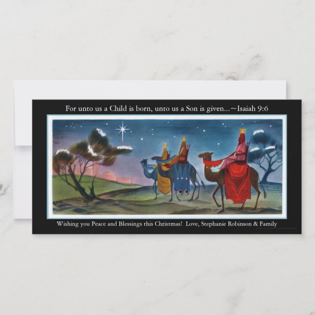 Carte de voeux de Noël Plat pour les voyageurs col (Devant)