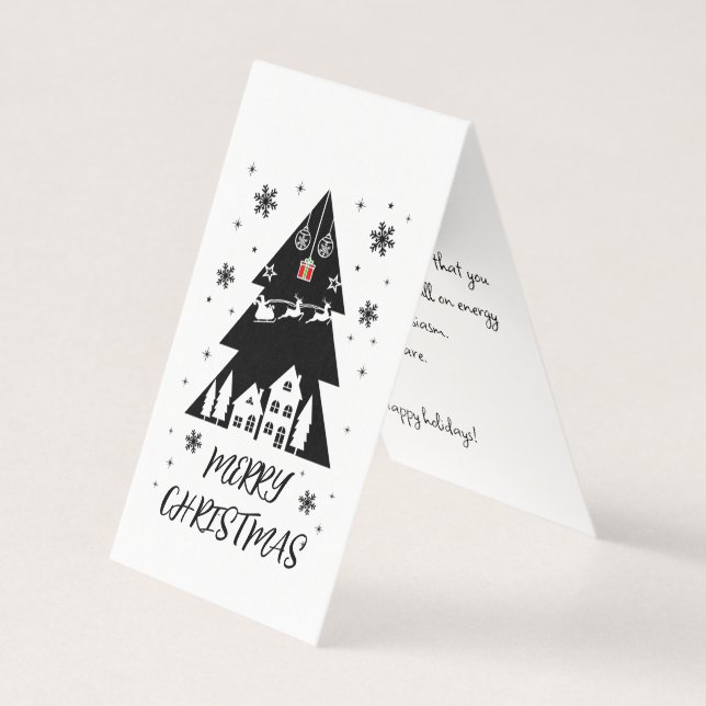 Carte de voeux de Noël pliable personnalisable (Front)