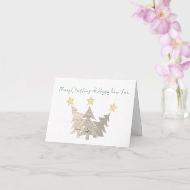 Carte de voeux de Noël pliée (Orchidée)