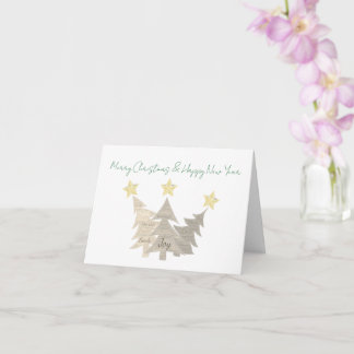 Carte de voeux de Noël pliée