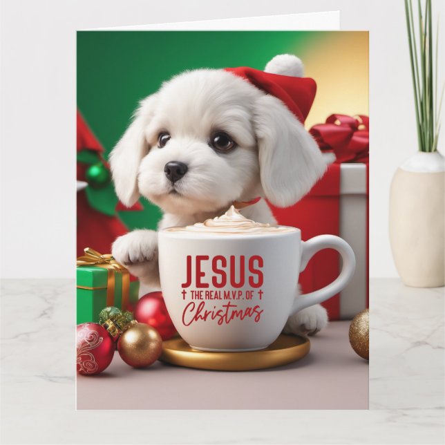 Carte de voeux de Noël pliée (Devant)