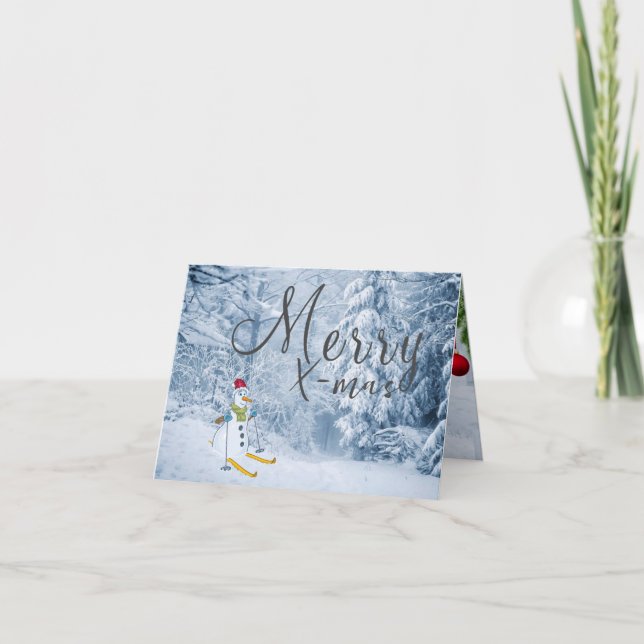 Carte de voeux de Noël pliée (Devant)