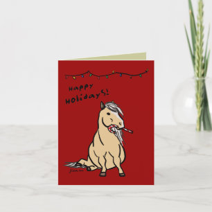 Carte de voeux de Noël Pony Holiday