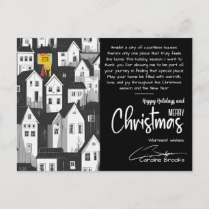Carte de vœux de Noël pour agent immobilier, Un se