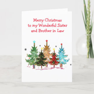 Carte de vœux de Noël pour belle-sœur et beau-frèr