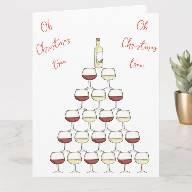 Carte de vœux de Noël pour buveur de vin (Petite plante)