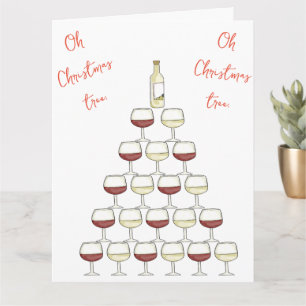 Carte de vœux de Noël pour buveur de vin