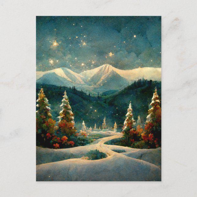 Carte de vœux de Noël pour entreprise avec logo et (Devant)