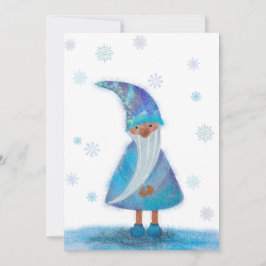Carte de vœux de Noël pour gnome d'hiver