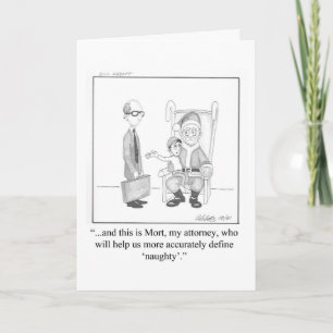 Carte de voeux de Noël pour l'Humour de l'avocat