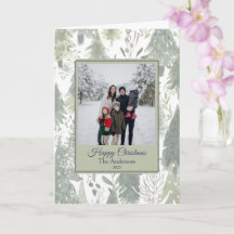 Carte de vœux de Noël pour photo de famille