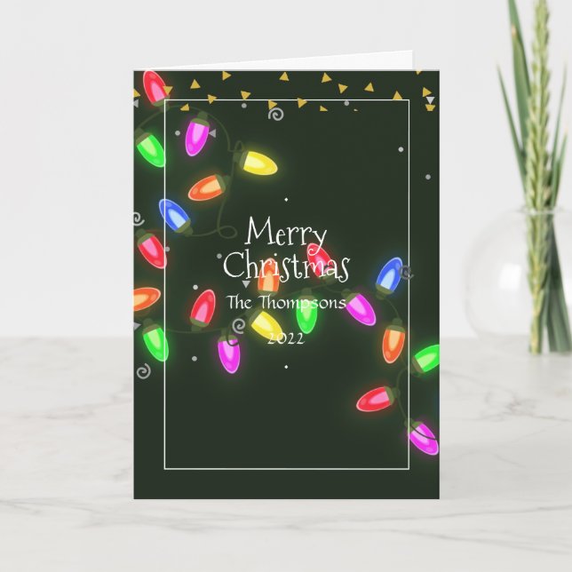 Carte de vœux de Noël pour photo de famille (Devant)