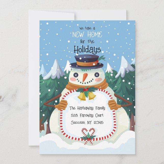 Carte de vœux de Noël pour une nouvelle maison (Devant)